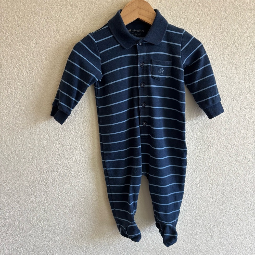 Baby Cottons Footed Pajamas 6M Pima Cotton